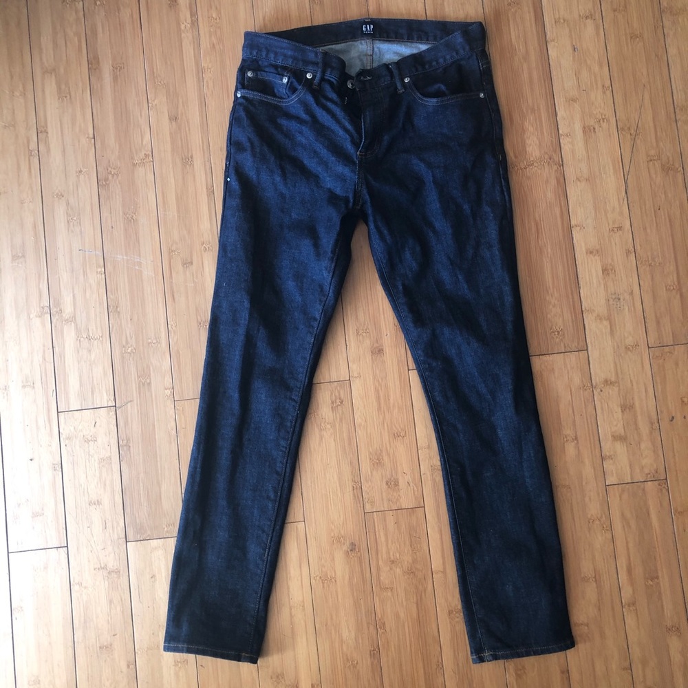 Men’s gap dark wash skinny jeans